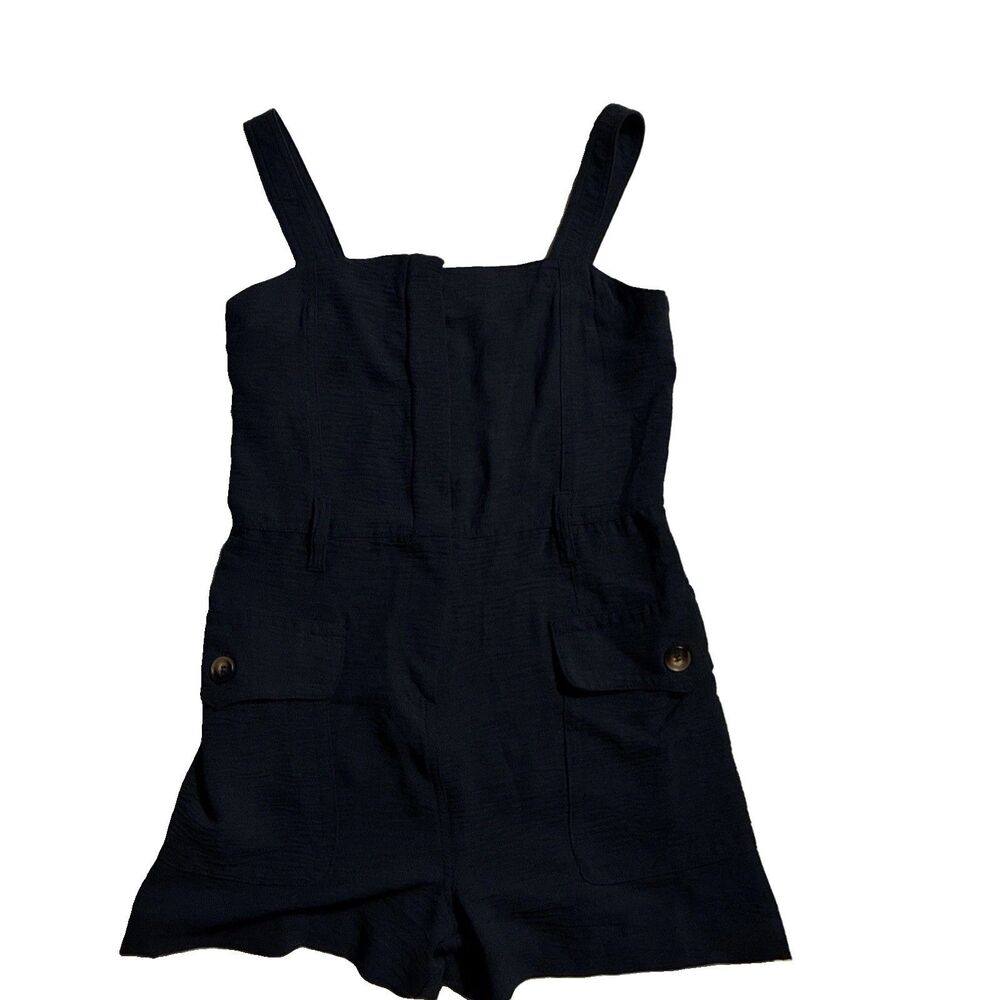 Bishop + Young Women’s Black Romper Shorts Pockets Casual Jumpsuit XS